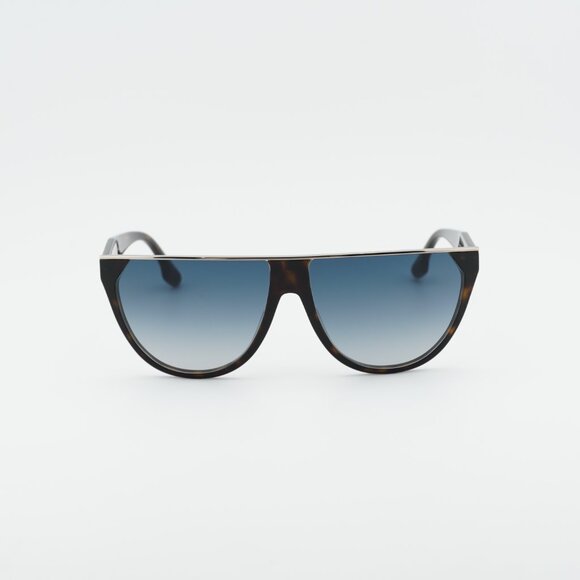 Victoria Beckham VB682S 234 Sunglasses Havana Aviator Frame, Blue Lenses main image 8